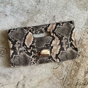 Nine West Faux Snake Skin Clutch